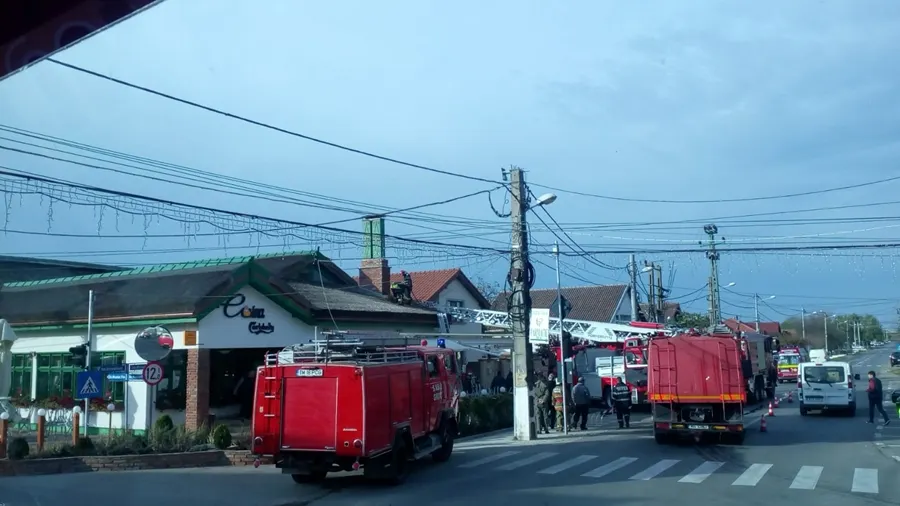 Incendiu la un restaurant în apropiere de Timișoara