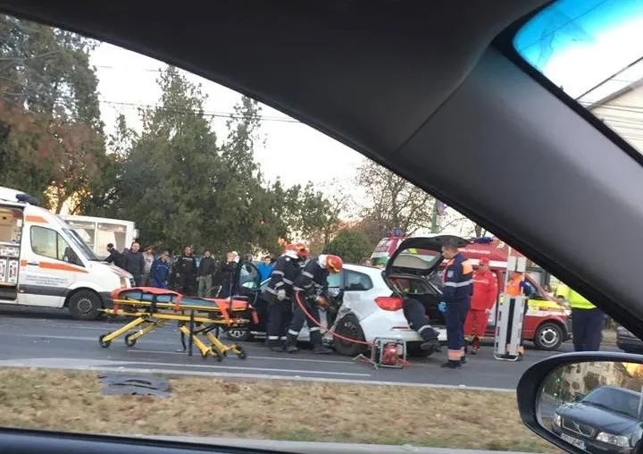 Accident rutier lângă sediul poliției