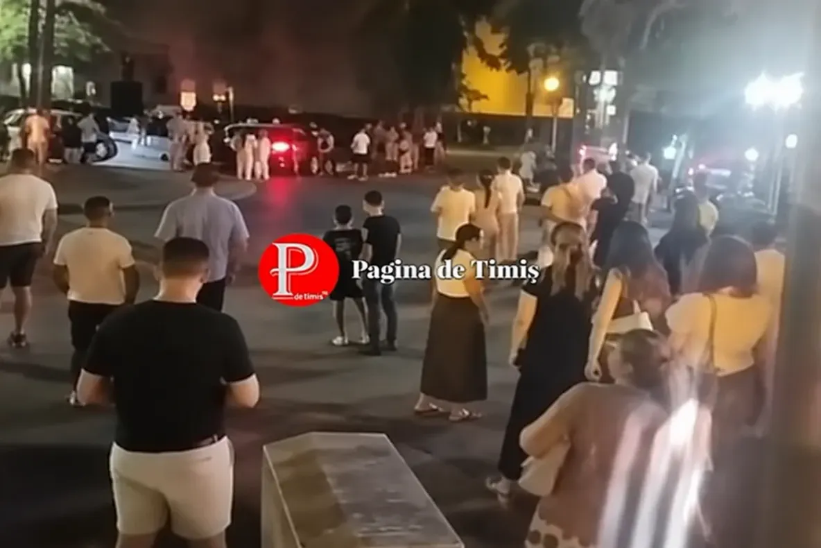 Scandal monstru în centrul Timișoarei: două clanuri s-au luat la bătaie. Nouă persoane, audiate şi amendate 