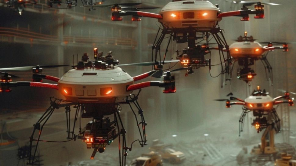 Incendiu într-un port strategic din Rusia după un atac masiv cu drone