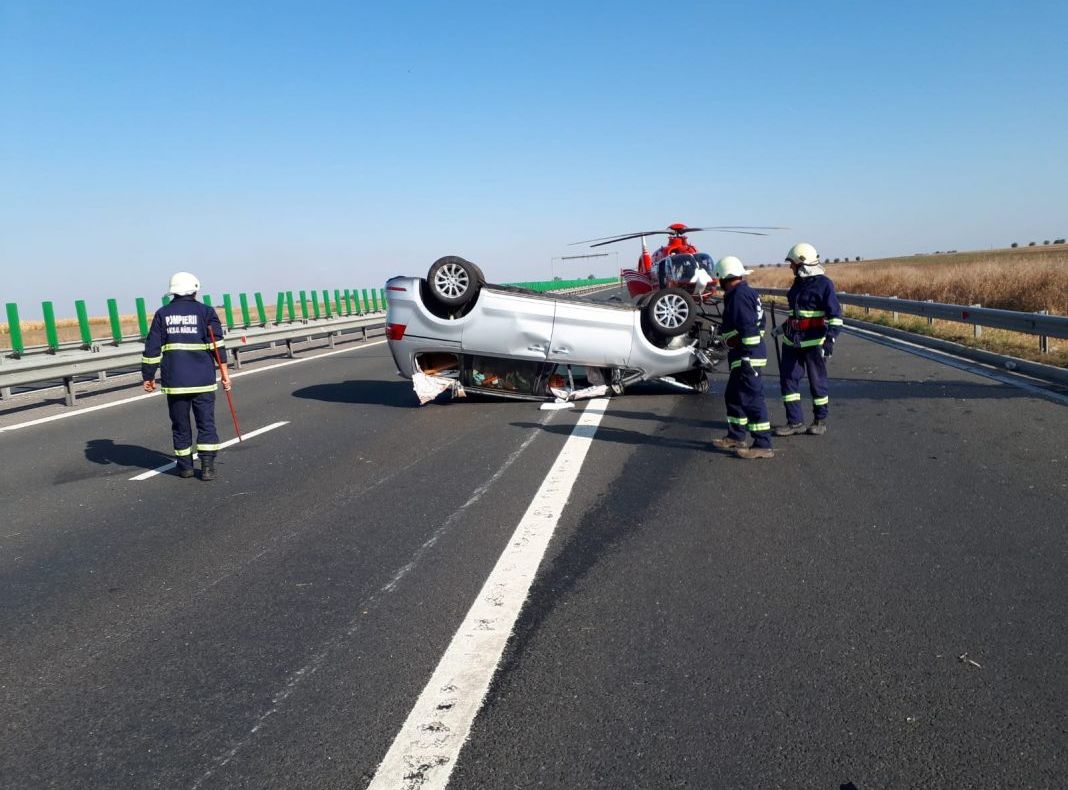 Accident teribil pe Autostrada Vestului, intervenție elicopter SMURD