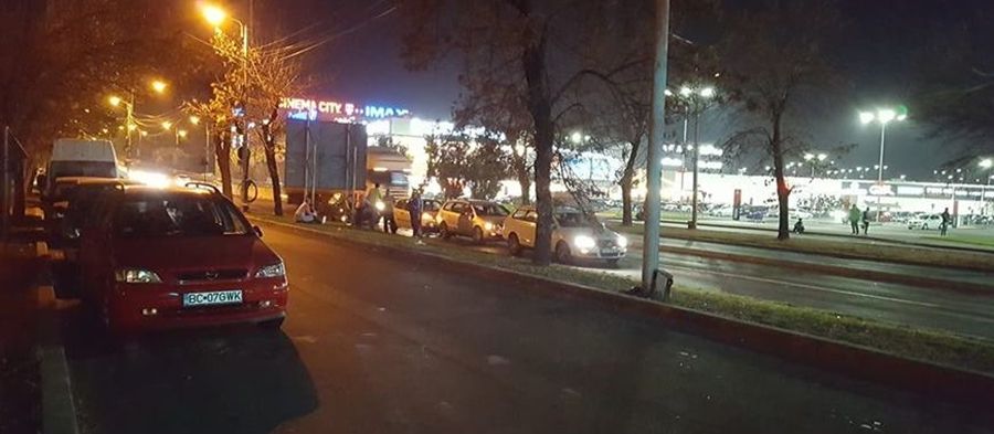 Ca la biliard. Ciocnire în lanț la ieșire din Timișoara