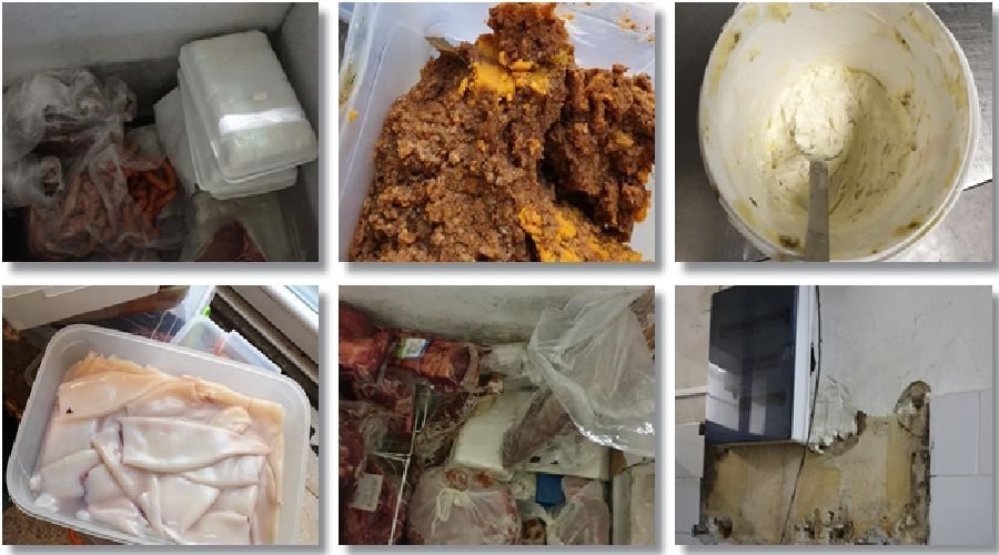 Carne expirată de un an sau ținută în găleți de vopsea găsită de inspectorii OPC în restaurante din Timișoara. Foto si video