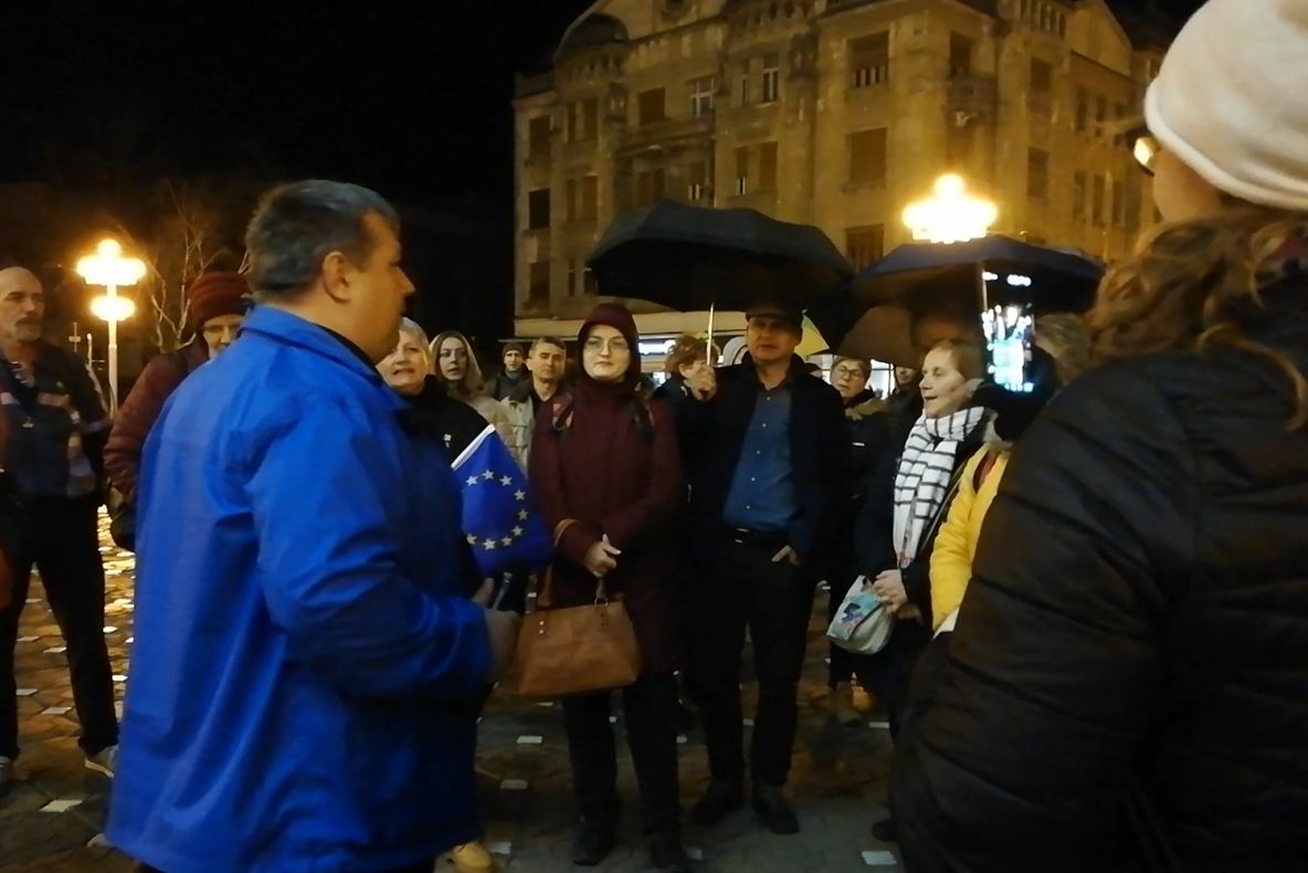 Miting restrâns la Timișoara