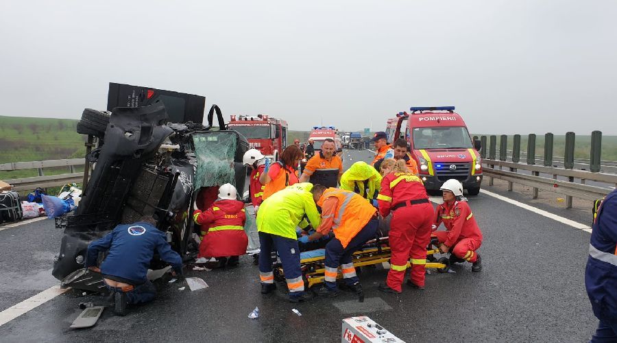 Accident pe autostradă între Timișoara și Arad