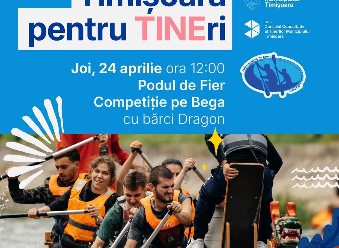 SPECTACOL PE APĂ LA TIMIȘOARA: RÂUL BEGA GĂZDUIEȘTE O CURSĂ SPECTACULOASĂ DE BĂRCI DRAGON