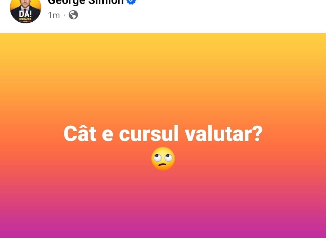 GEORGE SIMION: "CÂT E CURSUL VALUTAR?"