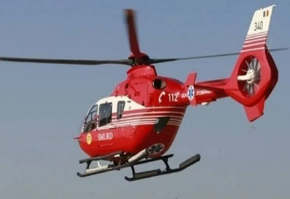 Elicopter SMURD solictat la Satu Mare pentru transportarea la Timișoara a unei victime a unei explozii