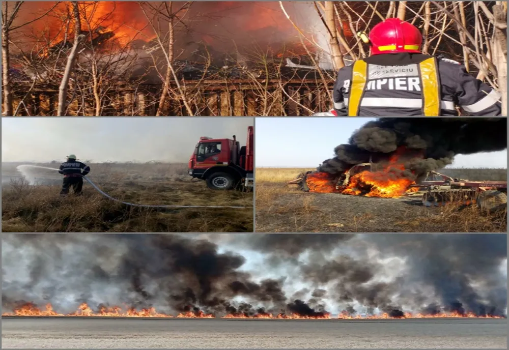 Peste 20 de incendii în doar 24 de ore, în Timiș