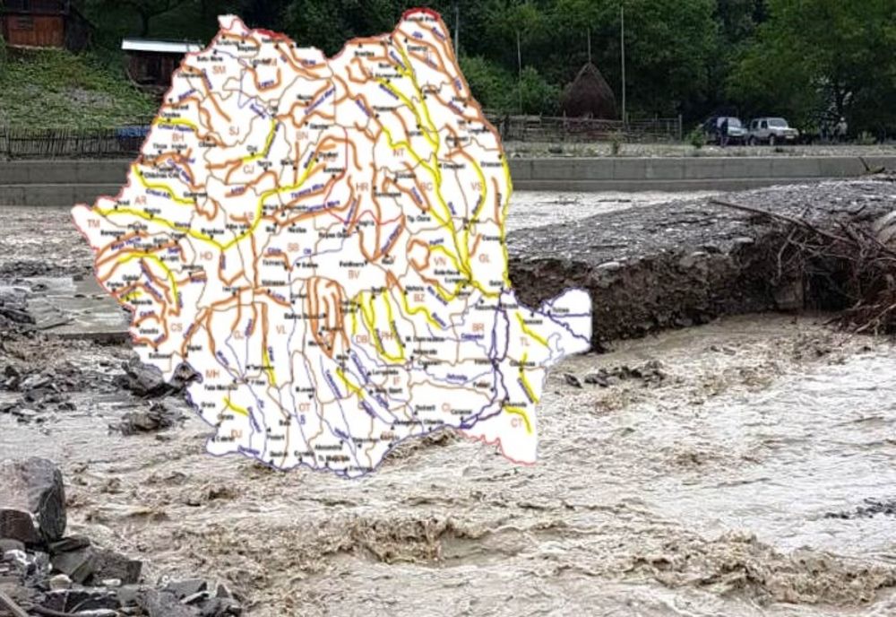 COD PORTOCALIU de avertizare hidrologică pentru fenomene imediate