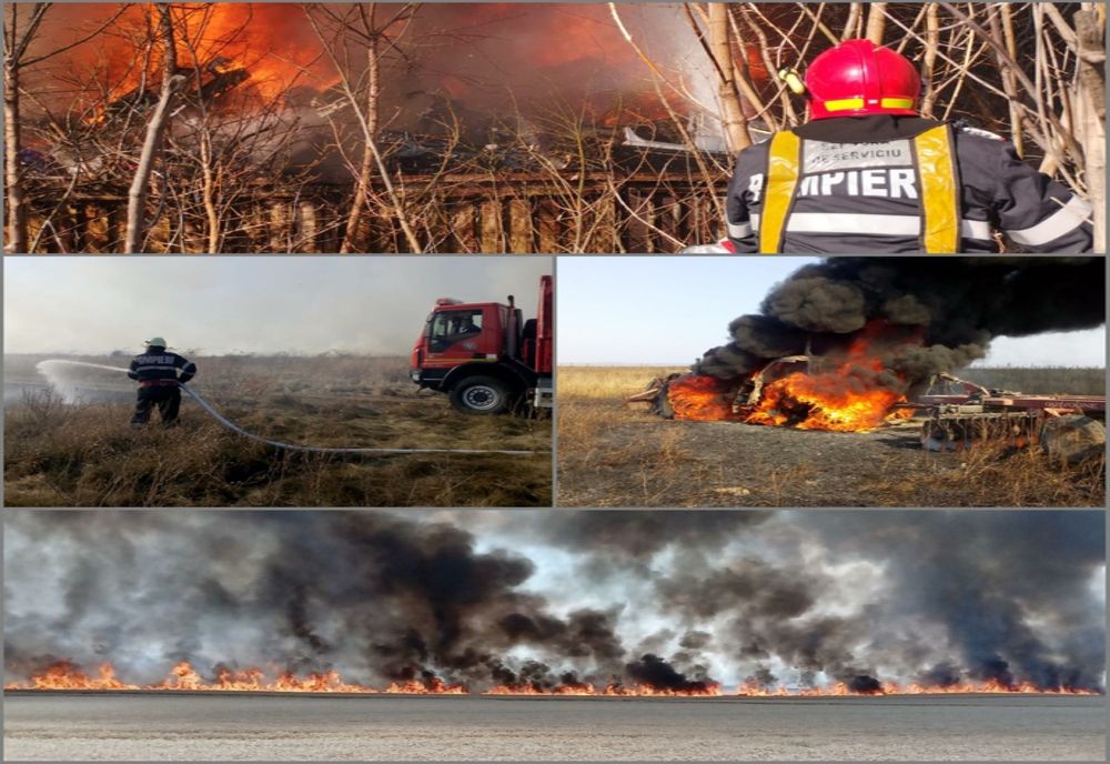 Peste 20 de incendii în doar 24 de ore, în Timiș