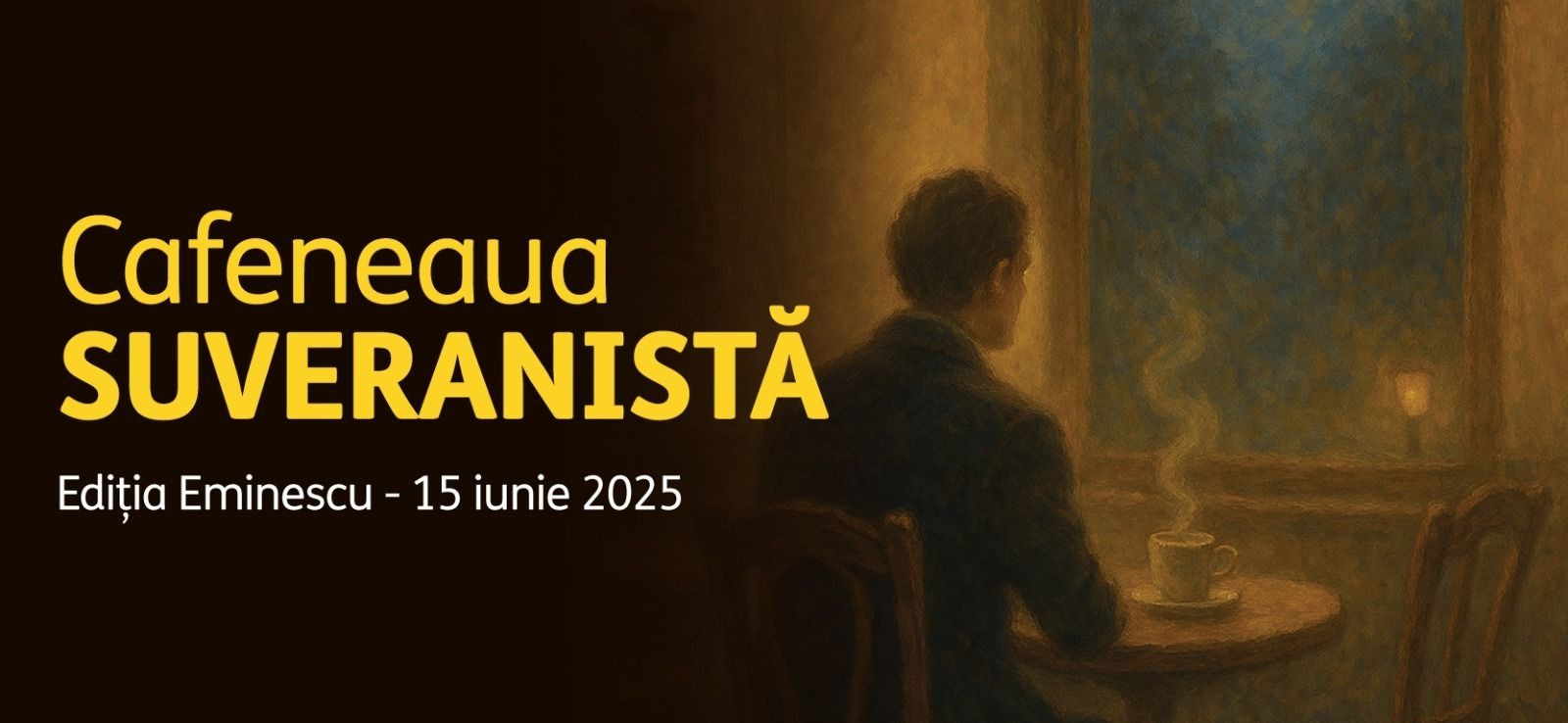 CAFENEAUA SUVERANISTA-AUR TIMIS-MIHAI EMINESCU-COMEMORARE-136 ANI