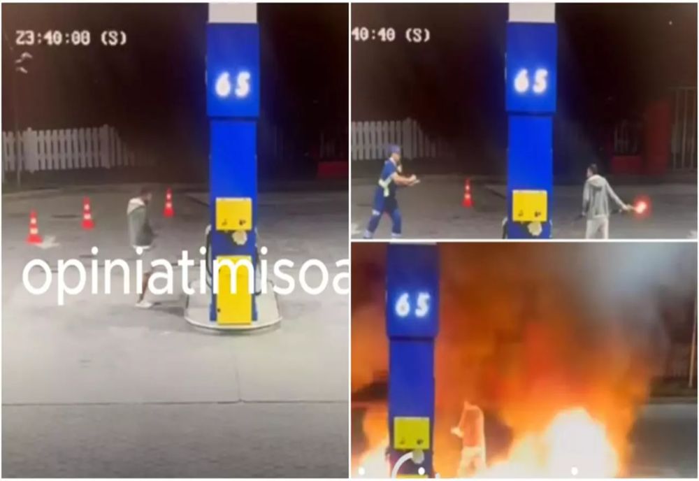 UN INDIVID BEAT A DAT FOC POMPEI DE BENZINĂ ȘI AMENINȚA CĂ SE SINUCIDE