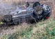 Accident în apropiere de Timișoara. Mașina unui sârb a ajuns cu roțile în sus
