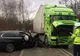 BMW ajuns sub un TIR. A fost nevoie de intervenția elicopterului SMURD