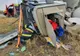 Grav accident nu departe de Timișoara: betonieră răsturnată