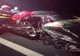 Accident pe autostradă: un șofer a scăpat teafăr după ce mașina s-a făcut zob sub un TIR
