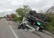 Accident cumplit în județul Timiș: șofer strivit în cabina unei automacarale, după ce utilajul s-a răsturnat pe șosea